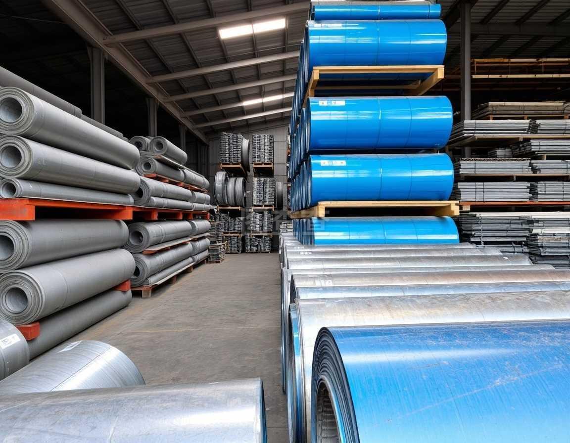 金属卷.建筑材料的储存